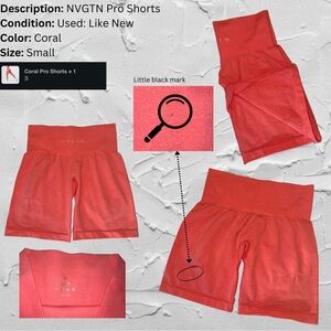 NVGTN Pro Seamless Shorts
Size: S
Gently worn, small flaw
Color: Coral